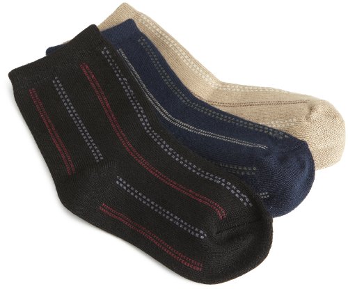 Jefferies Socks Little Boys' Stripe Dress Crew (Pack of 3)