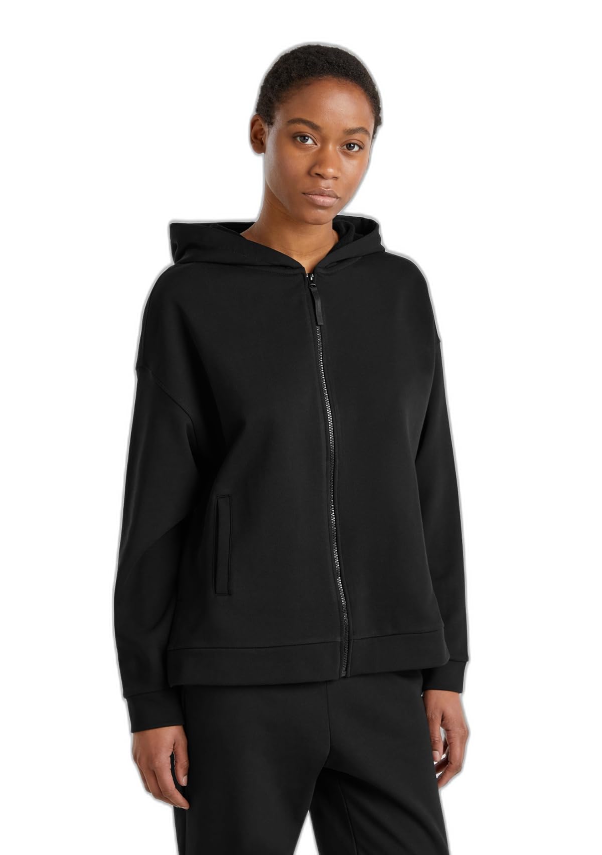 United Colors of Benetton jacket c/cap m/l, Black, XS