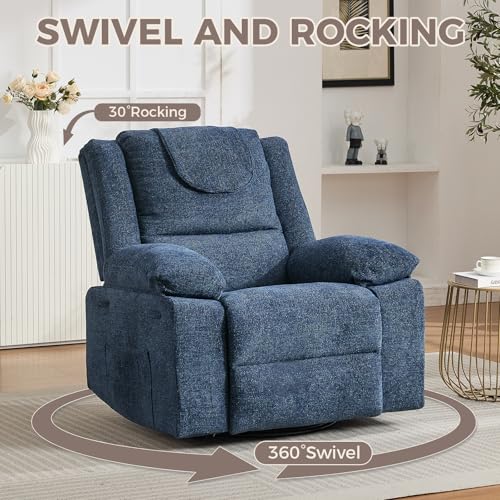 Sillón reclinable con masaje Azul miniatura 7