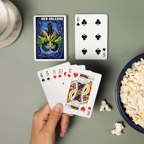 Baraja de 52 cartas tamaño póker Mardi Gras Nueva Orleans miniatura 2