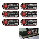6 PCS Adesivi per Dash Cam per indicare la presenza videocamera in sentry mode Può essere applicato all