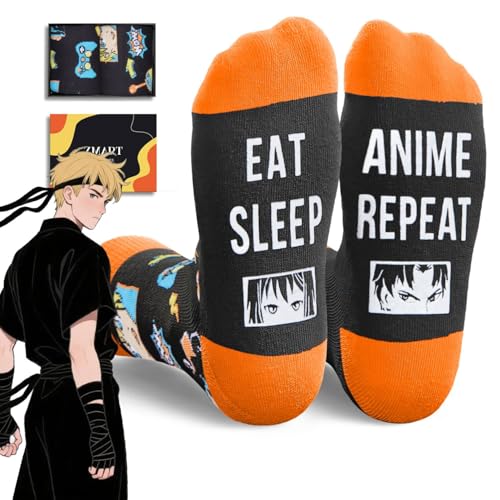 Zmart Anime Gifts for Men Women - Anime Socks for Lovers Cartoon Watching Merch for Teens Party