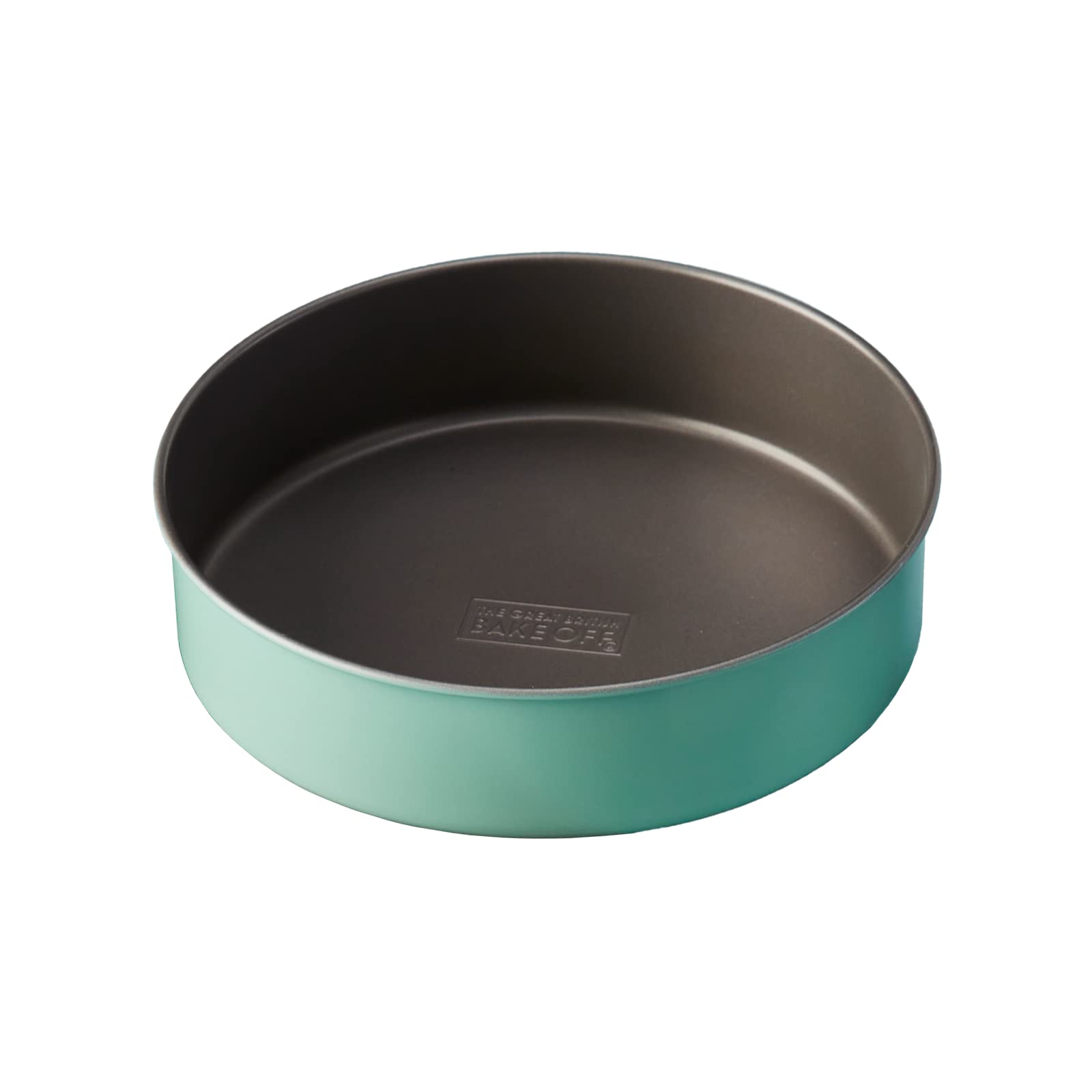 The Great British Bake Off Cake Tin for Sponges, 8 inch Baking Tin (20cm), for Cheesecake, Victoria & Christmas, Offical GBBO Logo, Non Stick Coated Carbon Steel, Duck Egg Blue