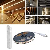 120 LED y 6500K blanco cálido: con 120 piezas de LEDs 2835, las luces con sensor de movimiento proporcionan suficiente luz para asegurarse de que nunca tropiece en la oscuridad. El fantástico ahorro de energía y el medio ambiente garantizan una vida extralarga para su luz.