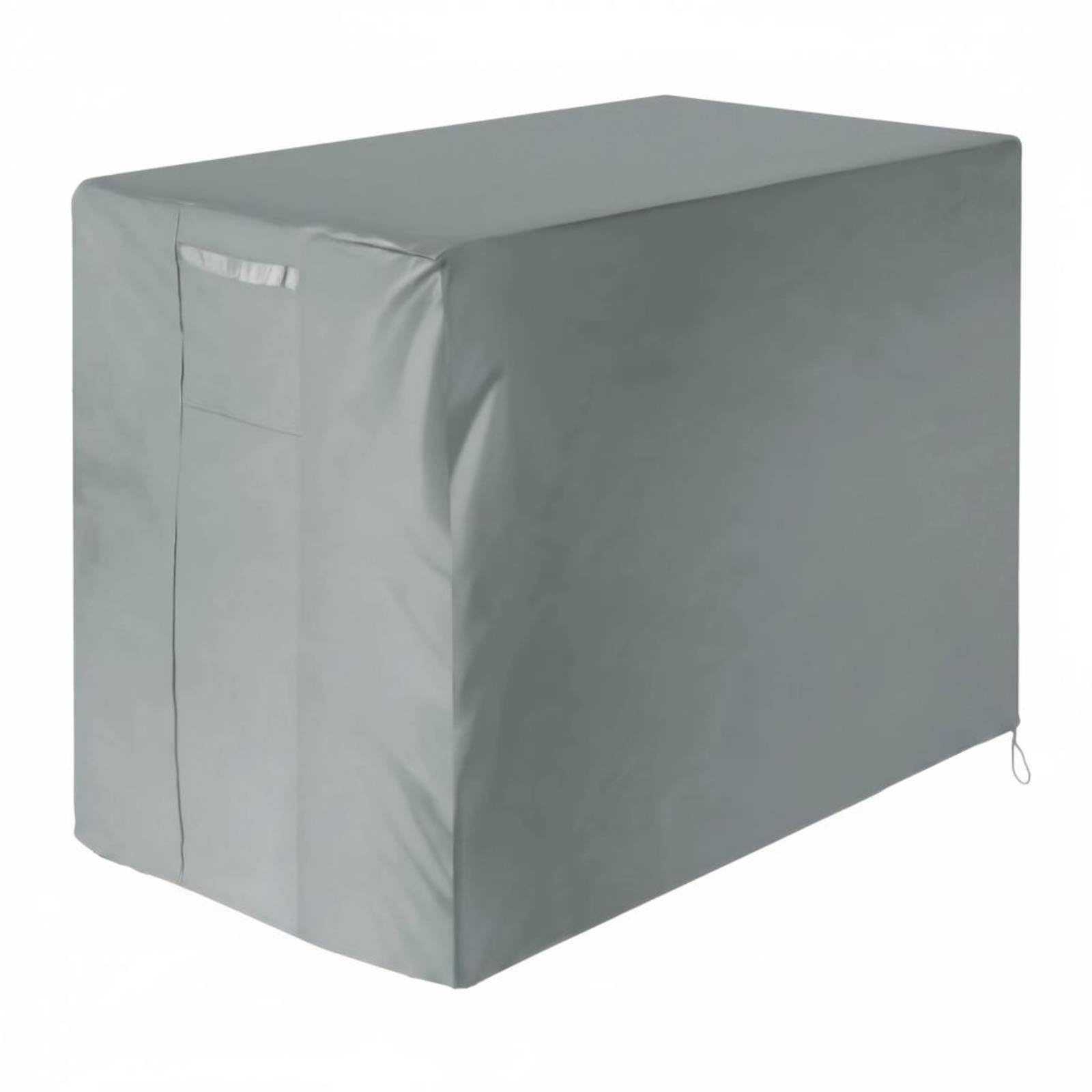 Dustproof Waterproof Dust Cover Sun Protection Outdoor Table Cover Drawstring Closure Patio Furniture Protector Windproof for Balcony, Garden, Gray, 210D | Home & Garden-image-22