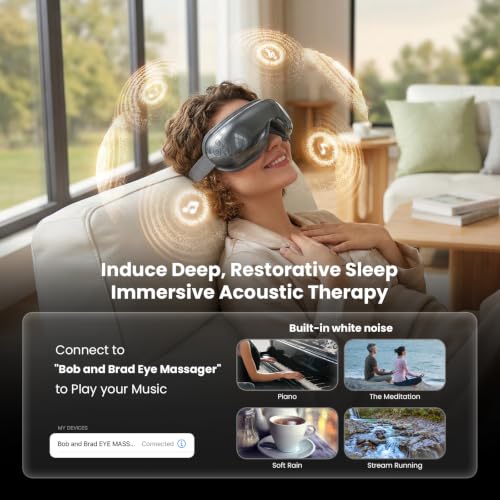 Image of BOB AND BRAD Eye Massager with Heat and Cooling, Massaging Eye Mask for Head Tension, Heated Eye Massager Mask for Dry Eyes, Migraines, Reduce Strain