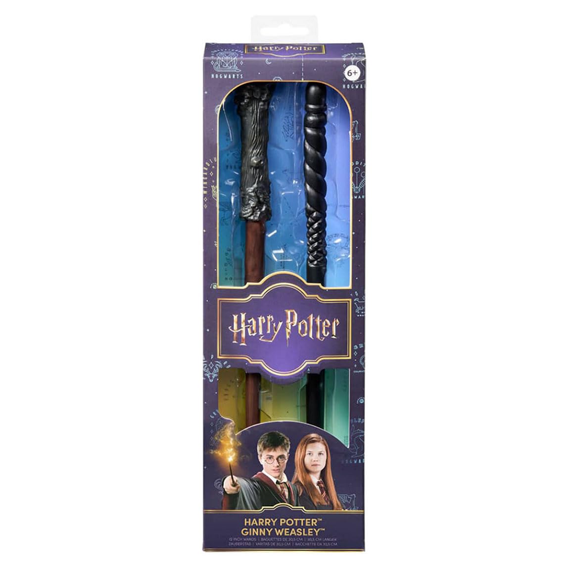 The Noble Collection Twin Pack Harry & Ginny Collectible Toy Wands