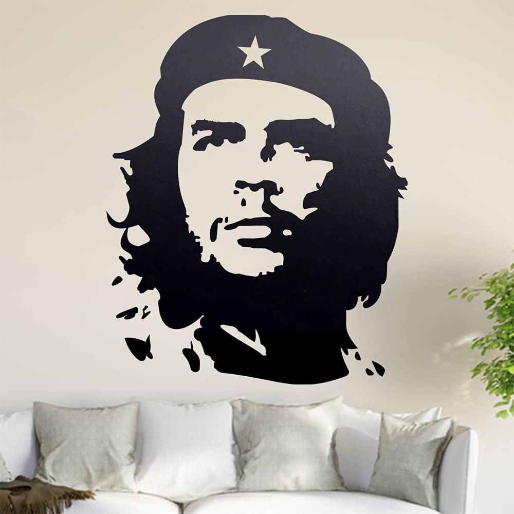 Kiwistar White Che Guevara Wall Sticker In 6 Sizes - Wall Sticker - Decoration, Kitchen, Living Room, Bedroom, Bathroom