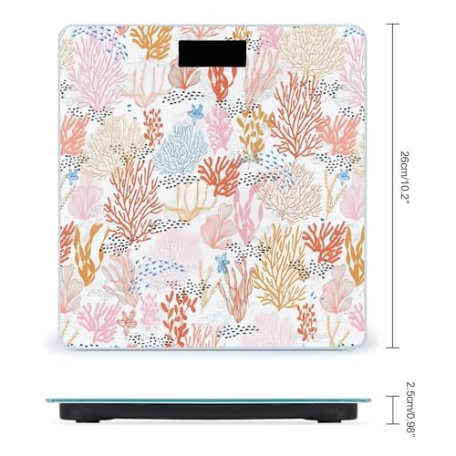 Báscula digital coral reef para peso corporal con pantalla LED miniatura 2