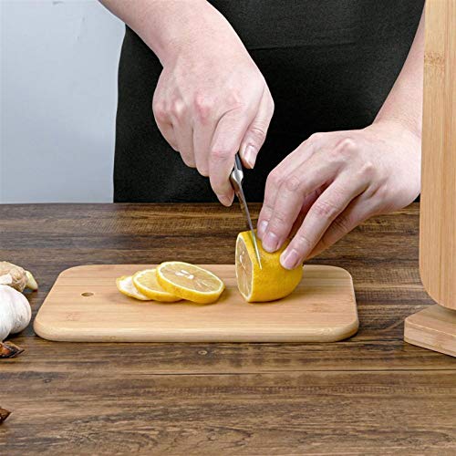 Tabla Cortar Cocina Conjunto de Tabla de Cortar de bambú de 6 Piezas, con Soporte, Tabla de Cortar de protección Ambiental, Accesorios de Cocina, Duradero y sin Aceite