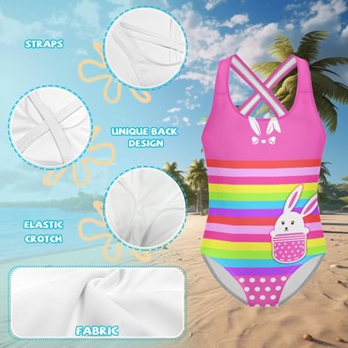 One Piece Star Swimsuit for Girls Sleeveless Bathing Suit Hawaii Beach Swimwear for Kids Summer Beachwear 5-143