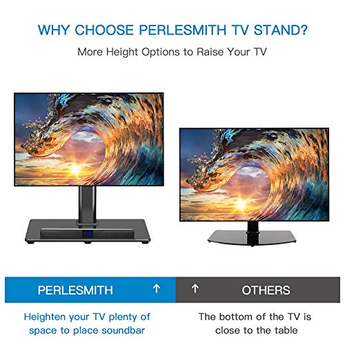 PERLESMITH Universal TV Stand Table Top TV Base for 37 to 70 inch