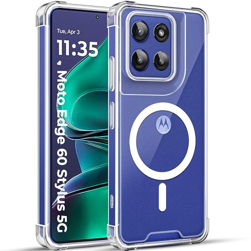 Image of A rtistque Clear Back Cover Case for Motorola Moto Edge 60 Stylus 5G Compatible with Mag-Safe| Acrylic | Transparent Case | Stylish Protective Design | Moto Edge 60 Stylus Back Cover - Transparent