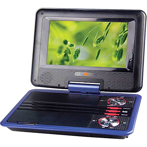 QFX Portable 7" Widescreen Multimedia DVD Player Ideal for Travel, Road Trips, Plane