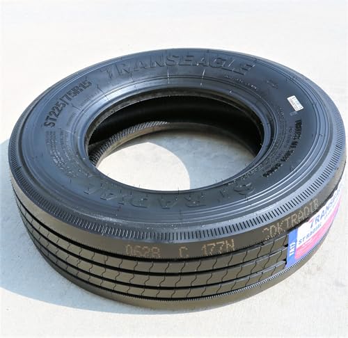 Set of 4 (FOUR) Transeagle ST Radial Premium Trailer Radial Tires-ST225/75R15 225/75/15 225/75-15 121/117M Load Range F LRF 12-Ply BSW Black Side Wall
