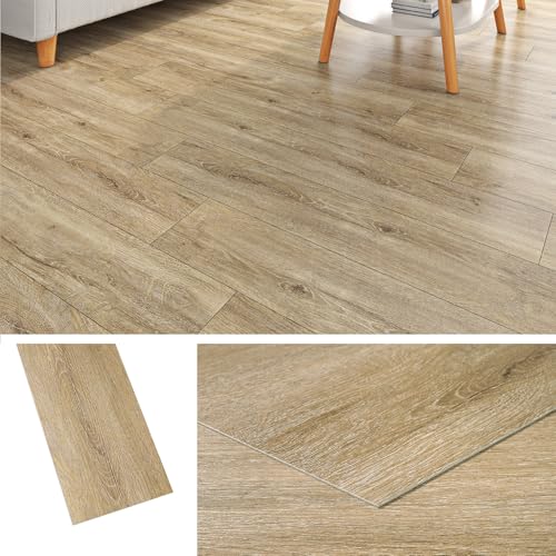Livelynine Suelo Vinilo Autoadhesivo Resistente al Agua Madera Roble Natural 90x15 Vinilo Adhesivo Suelo Baño Impermeable Suelo Laminado Cocina Suelos de Vinilo Adhesivos para Suelos Salon, 18 Piezas