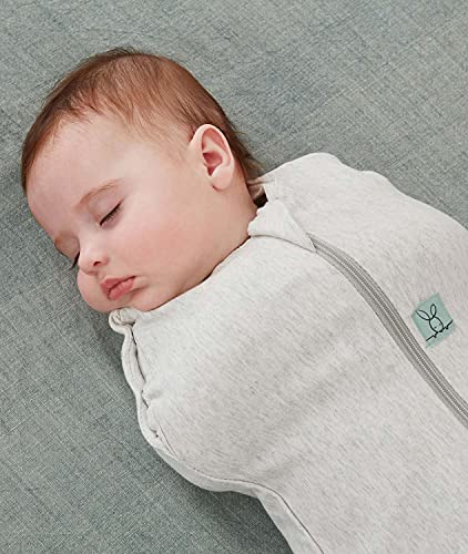 Image of ergoPouch Cocoon Swaddle Sack 0.2 TOG - Baby Sleep Sack, Gentle Snug Fit Helps Calm Startle Reflex, Ideal for Arms In /Out Sleeping, Soft Breathable Fabric for Better Sleep (0 Months, Grey Marle)
