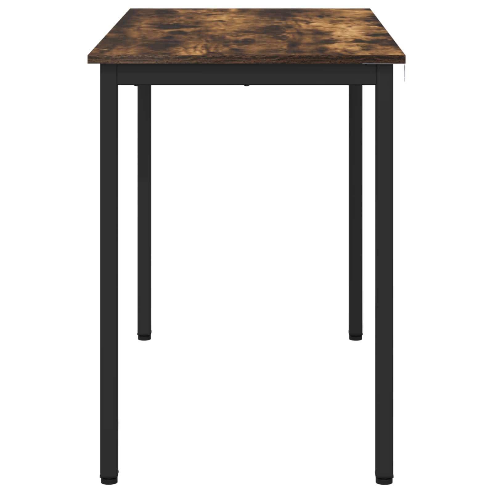 Table à manger 110 x 55 x 75 cm, cadre en métal noir, angle droit, table à manger stable pour cuisine, salle à manger, salon, design minimaliste, nettoyage facile