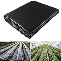 MAILEKT Gewächshausfolie Schwarz, 2m X 6m Polyethylen Folie, 4 mil Plastikfolie Reißfest und Wasserdicht, Folientunnel für Gartenarbeit Tomatenhaus Treibhaus Folie