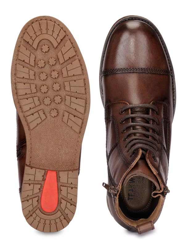 Image of TEAKWOOD LEATHERS Men Chelsea Mid Top Boots Perfect for Casual, Parties & Special Occasions Comfort, Durable Genuine Leather Boot Shoes | SH MJ 31 P