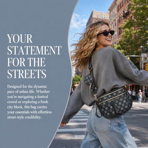 Image of Makes Checkered Crossbody Bag Bum Bag for Women with Pouch