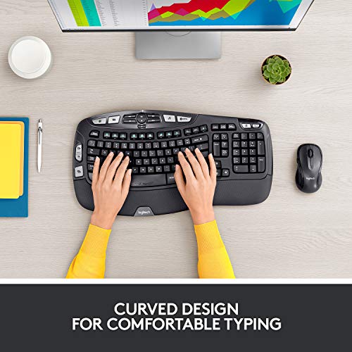 Logitech MK550 Wireless Wave Keyboard and Mouse Combo Includes