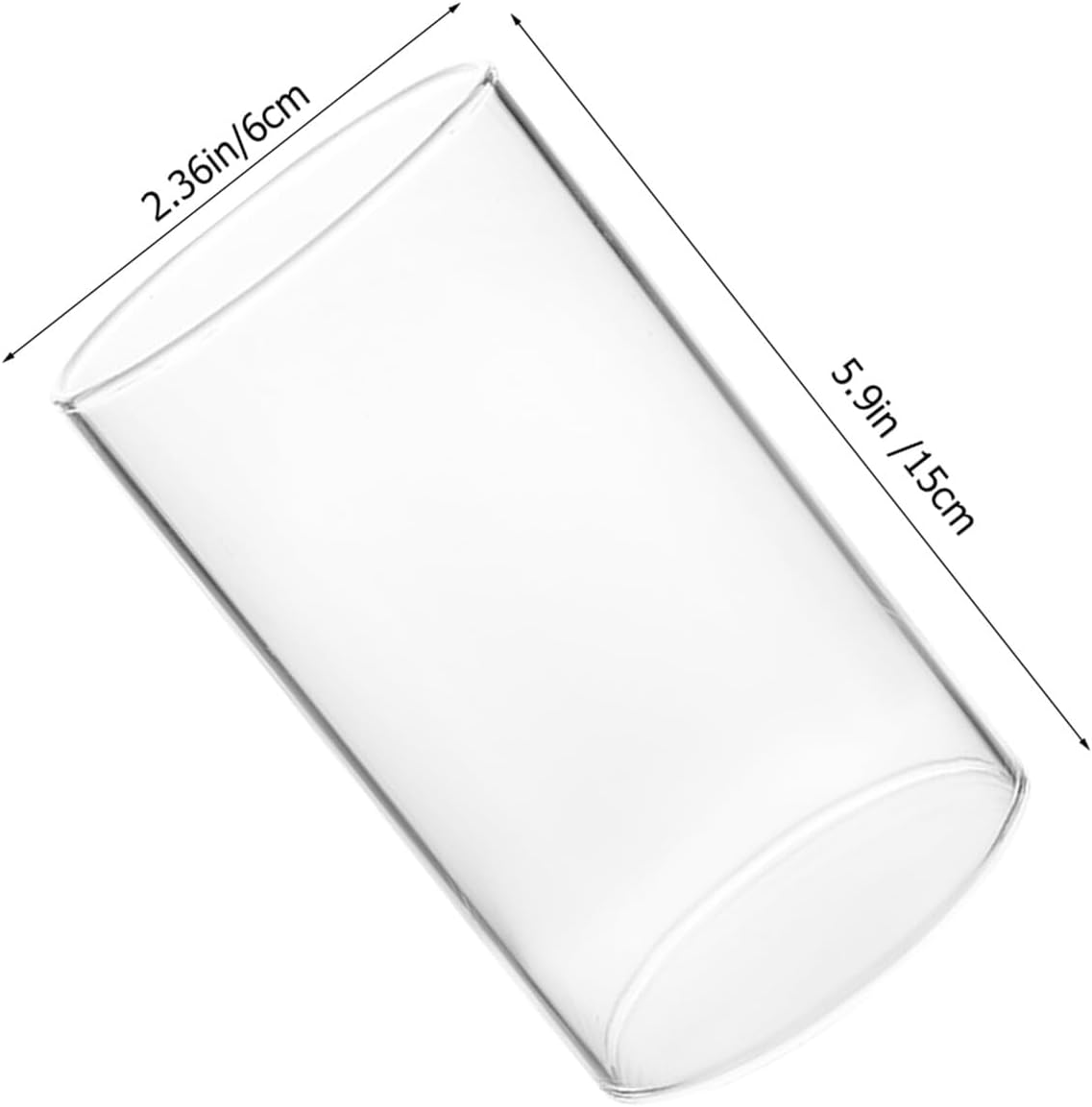 Windproof Clear Glass Cylinder Candle Holder 3 Pack Open Ended Candle Tube Shades 2.36 Inch Diameter 5.9 Inch Height for Home Decor and Romantic Atmosphere - Image 2