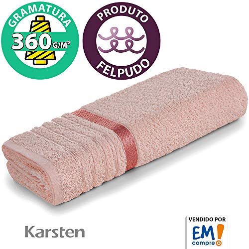 Jogo de Toalhas Banho Karsten 5 peças Algodão Felpuda Otto (BEGE E MARROM)