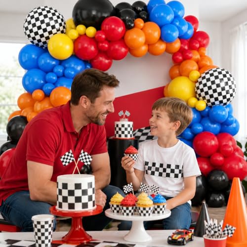 Race Car Balloon Garland Arch Kit, Racing Birthday Party Decorations by Sowide - Used condition - Image 5