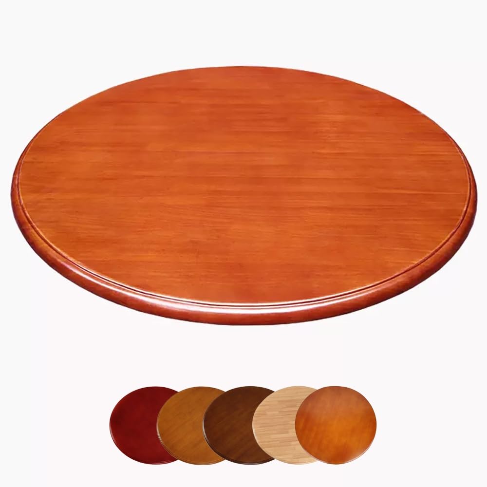 Duża drewniana taca do serwowania 76 cm Lazy Susan – gładki obrotowy obrotowy okrągły element centralny o dużej nośności, idealna do rozrywki i serwowania jedzenia