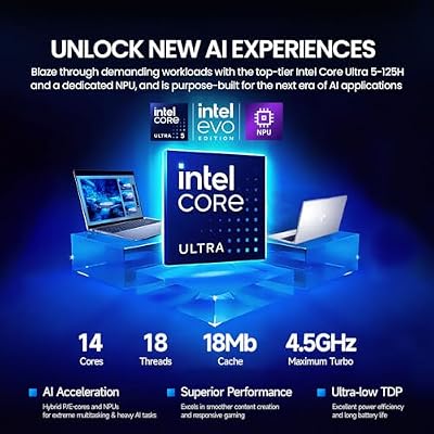 HP Laptop 15 Touchscreen Computer, Intel Core Ultra 5(14-Core, Beat i7-1355U), 15.6 FHD IPS Touch Screen Business Laptop AI PC, 16GB DDR5 RAM 1TB SSD Windows 11 Pro, USB-C(DisplayPort), HDMI, 10-Key