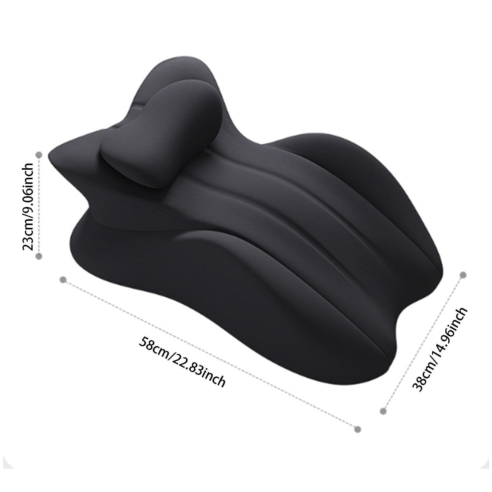 Almohada de cuña para la intimidad de las parejas, cojín de perfil bajo con diseño discreto para privacidad en el dormitorio, apoyo cómodo para sentarse o acostarse (azul)