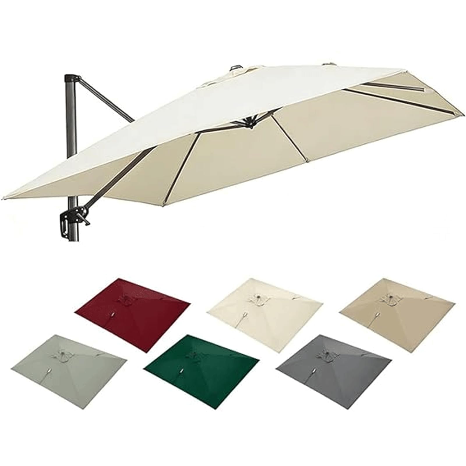 Toile pour parasol déporté 3x3m : remplacez votre ancienne bâche usée