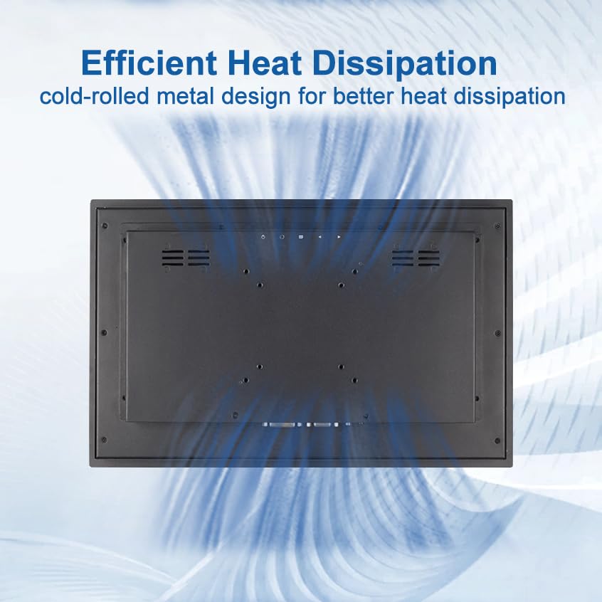 Image of 15.6 Inch Industrial 10-Point Touch Monitor Open Frame, HDMI /VGA /DVI Interface, Built-in Speakers, Capacitive Touch Screen Technology Metal Frame (Touchscreen, 15.6)
