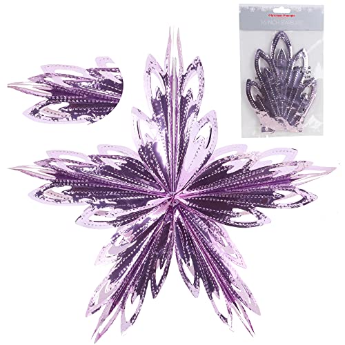 Christmas Concepts® Décoration 3D Étoile 16" (1.3ft) - Rouge & Or