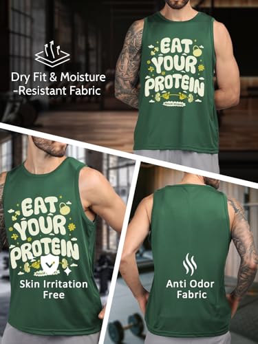 Image of CHKOKKO Tank Tops Sleeveless T-Shirt for Men Dry Fit Vest Gym Wear Stylish Round Neck Running Sando for Sports Workout Fitness & Casual or Beach Wear