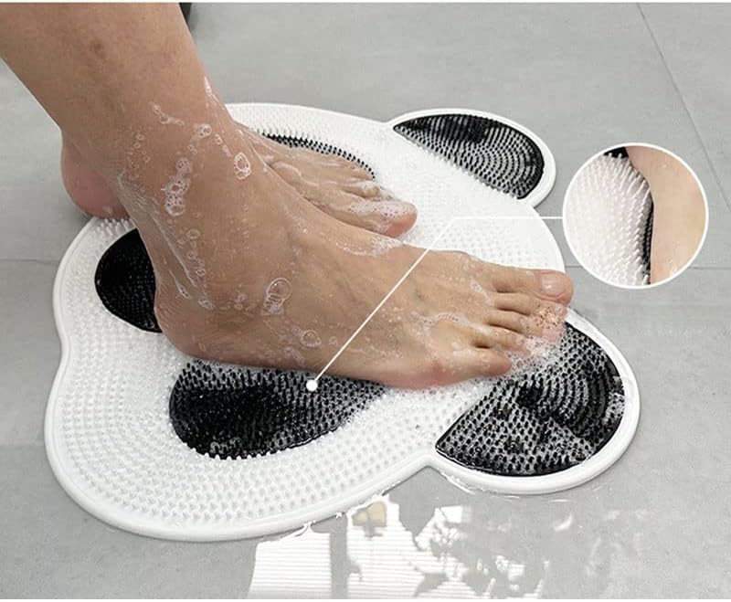 Tapis de bain Panda brosse pieds et dos avec ventouses pour douche
