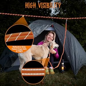 Dog Tie out Cable 40ft Portable Dog Trolley System with 6ft Dog Leash Heavy Duty Dog Runner Lead for Camping Yard Park Outside  Cucciolini Doodles Dog tie out cable 40ft portable dog trolley system with 6ft dog leash heavy duty dog runner lead for camping yard park outside   cucciolini doodles