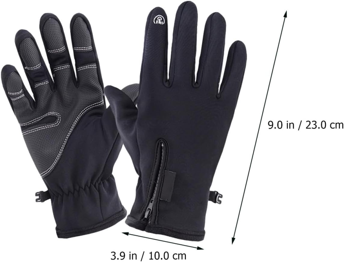Men's Winter Outdoor Ski Gloves XL Cold Resistant Windproof Touchscreen Mountain Bike Riding Gloves with Non-Slip Design for Cycling Hiking Fishing