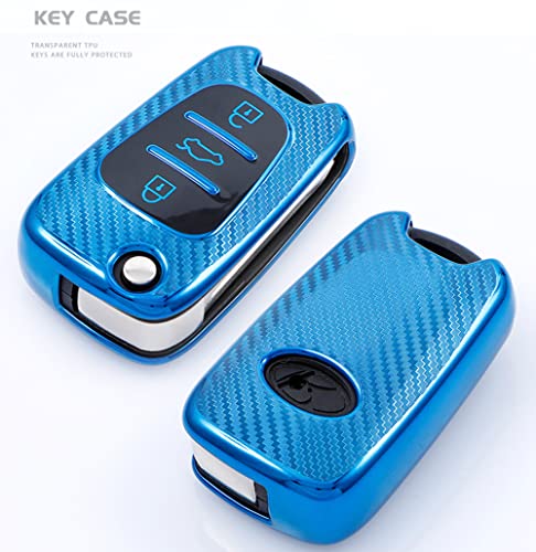 Premium TPU Car Remote Key Cover Case Protection Compatible for Hyundai i20 i30 i35 iX20 iX35 Sportage Verna Avante,3 Buttons (Green) - Image 2