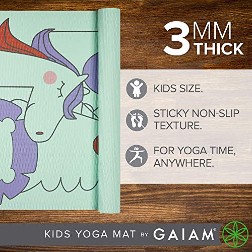 Buy Gaiam Kids Yoga Mat Exercise Mat, Yoga for Kids with Fun Prints