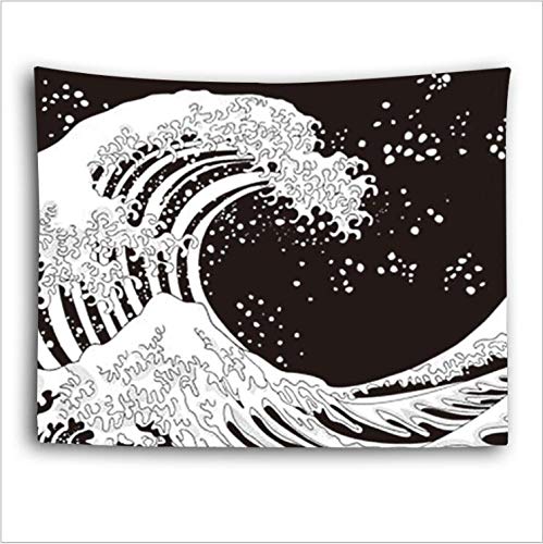 Kanagawa tapestry big wave wall hanging whale tapestry tapestry wall covering mandala bohemian bedspread background cloth A6 130x150cm