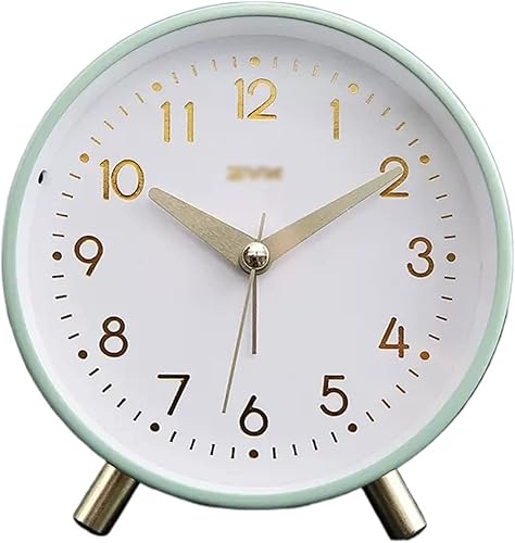 Alarm Clock Bedroom 4.5 Inch Alarm Clock for Heavy Sleepers Silent Non-Ticking Alarm Clock with Backlight Battery Operated, Loud Alarm Clock for