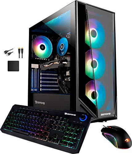 iBUYPOWER Desktop Gaming Computer | Intel Core i7-10700F | NVIDIA GeForce GTX 1660Ti | 16GB DDR4 Memory | 480GBSSD +1TBHDD | Mouse and Keyboard | Windows 10 | with Woov Accessory Bundle