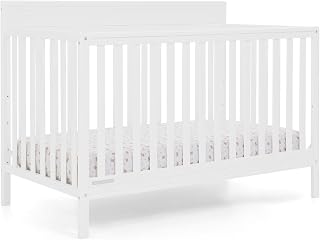 Delta Children Isabelle 6-in-1 Convertible Crib to Toddler Daybed Sofa Full Bed Bianca White Adjustable Heights