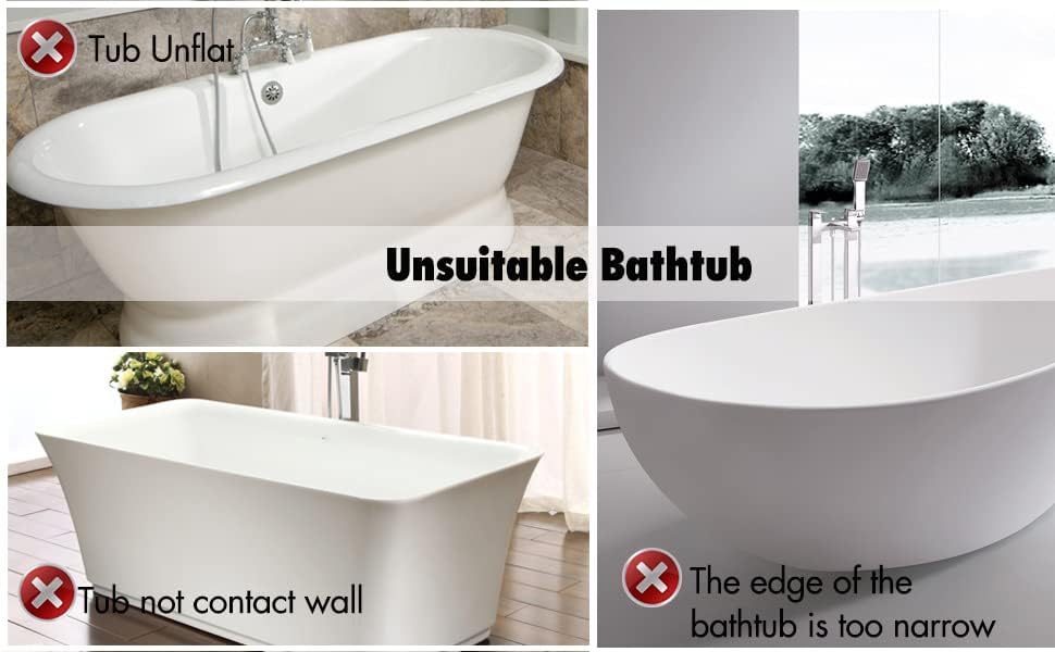 Large White Silicone and Acrylic Shower Splash Guard Kit