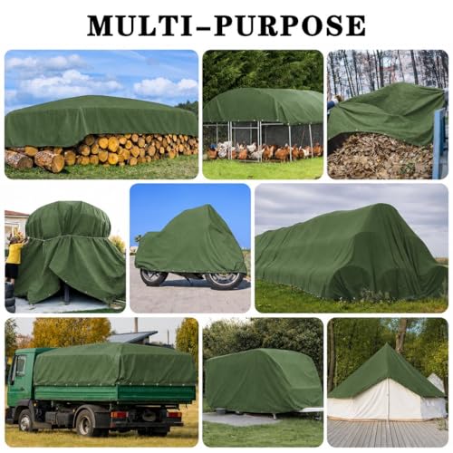 Bâche en PVC contre la pluie avec œillets pour abri camping - 8