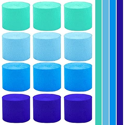 Papel Crepé de Colores QIQN 12 Rollos Cover