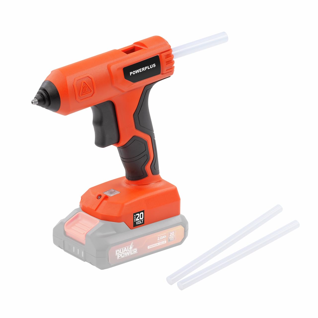 Pistolet à colle chaude Powerplus POWDP7052-20V sans fil avec 3 acc