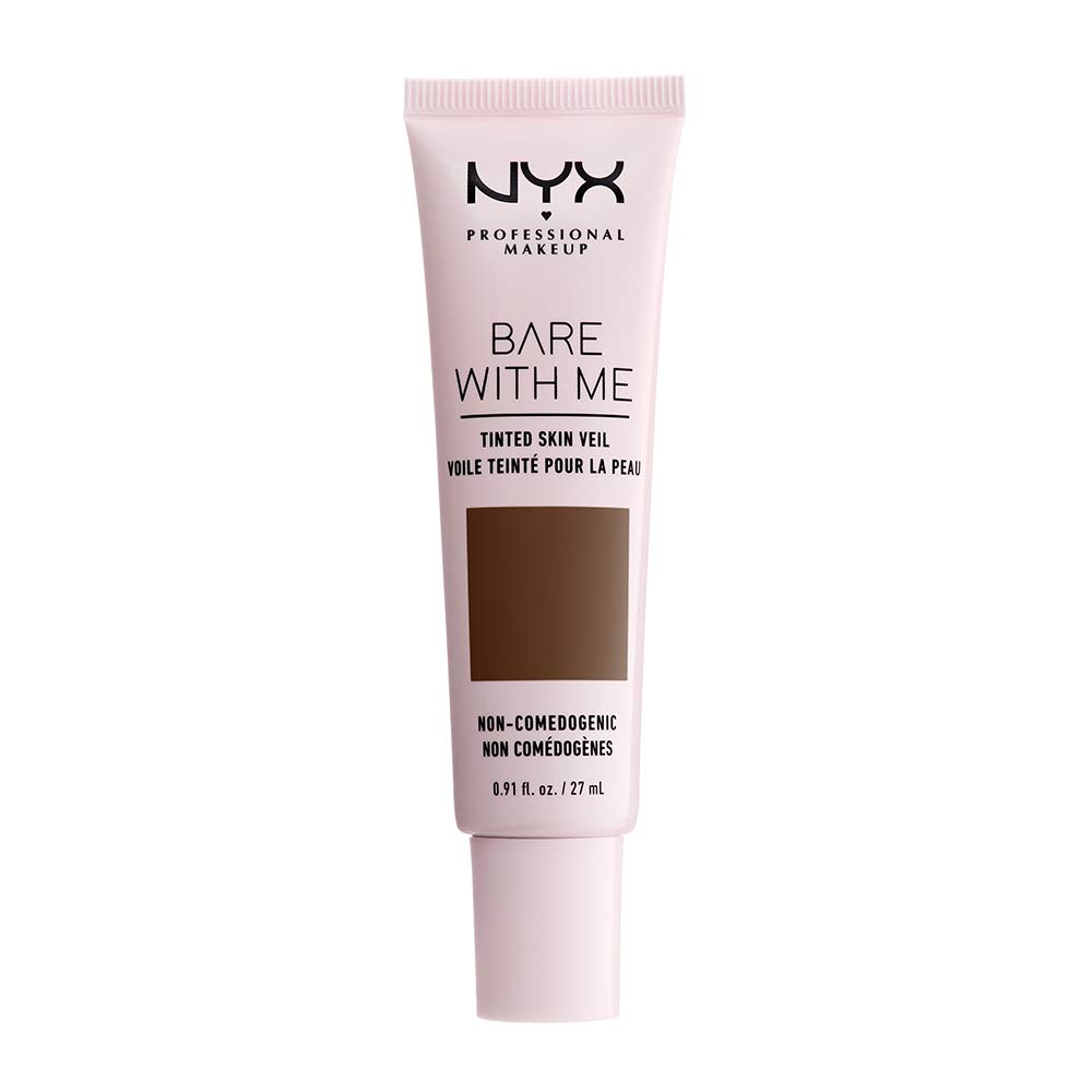 NYX Bare With Me Tinted Skin Veil Lightweight BB Cream Deep Rich - Hydrating Vegan Skin Tint for Natural Glow